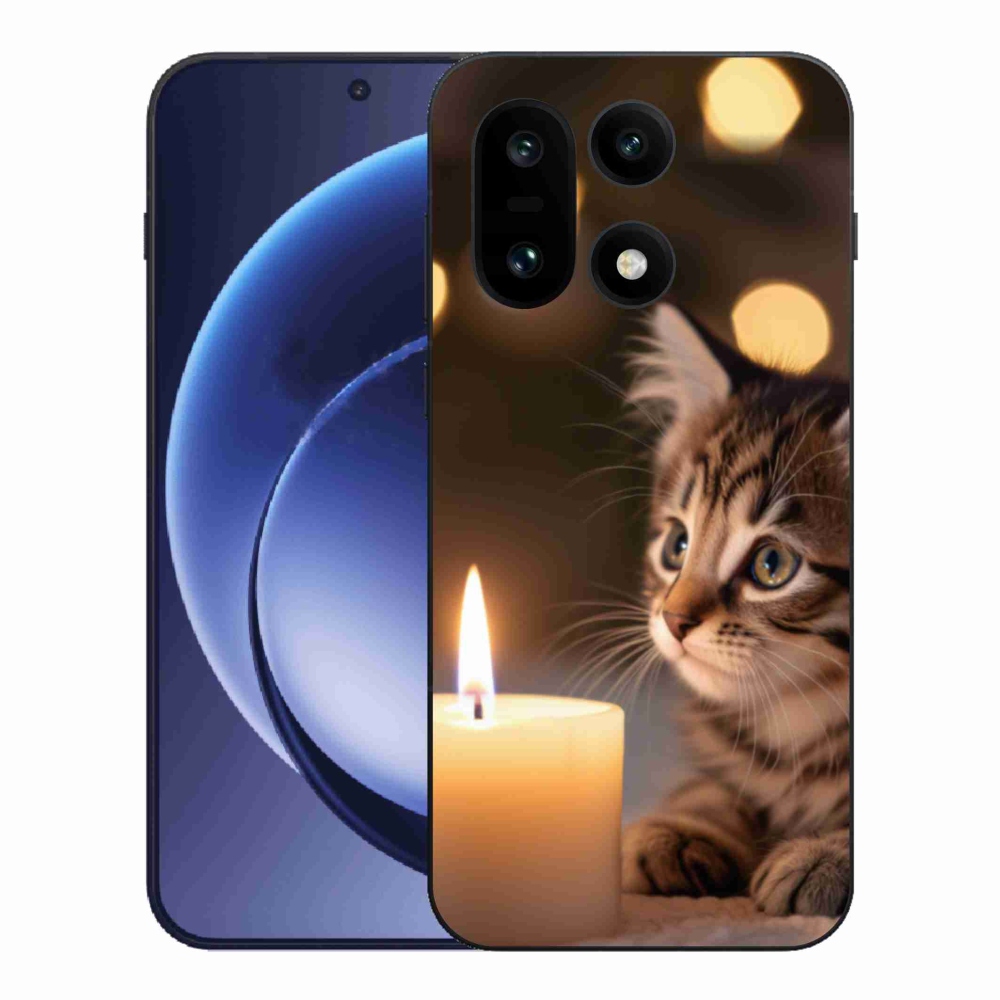 Gelový kryt mmCase na One Plus 15 - kotě a svíčka