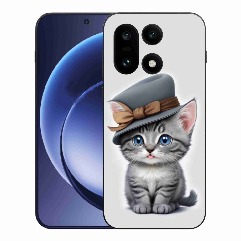 Gelový kryt mmCase na One Plus 15 - kotě s kloboukem
