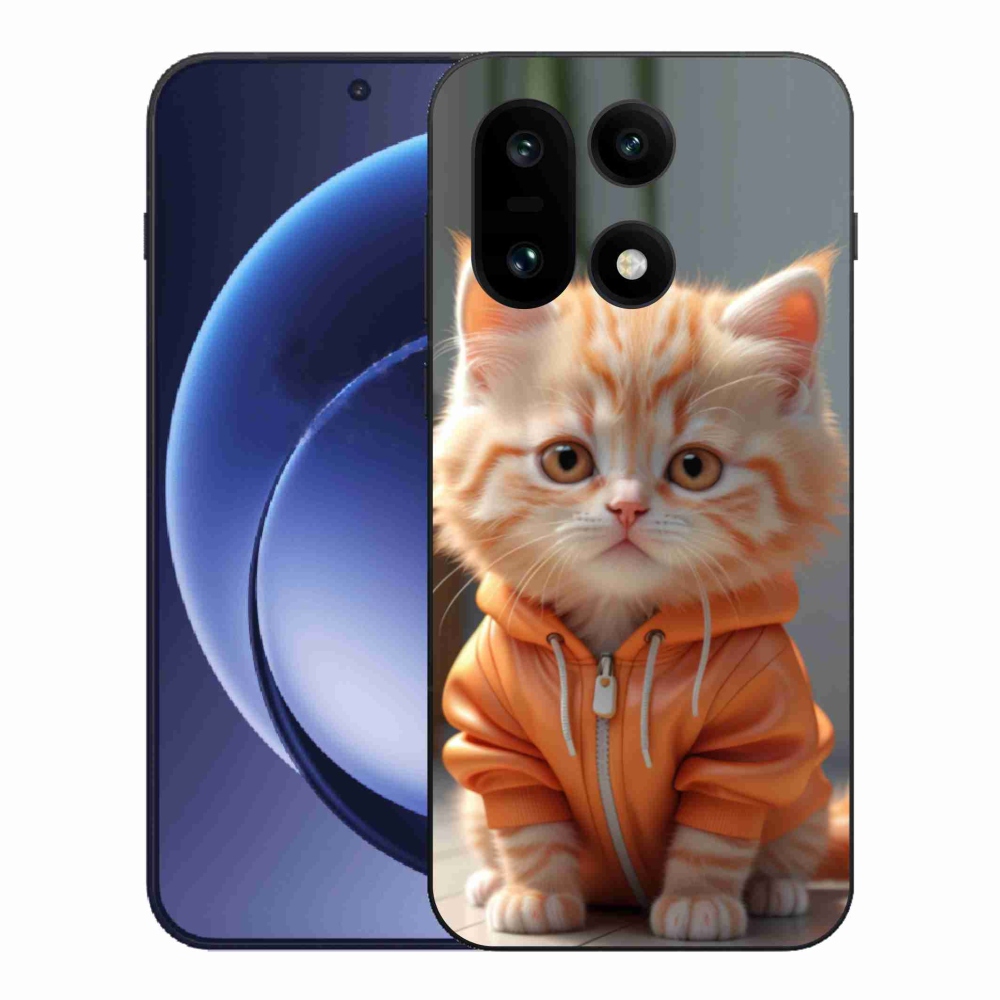 Gelový kryt mmCase na One Plus 15 - kotě v mikině