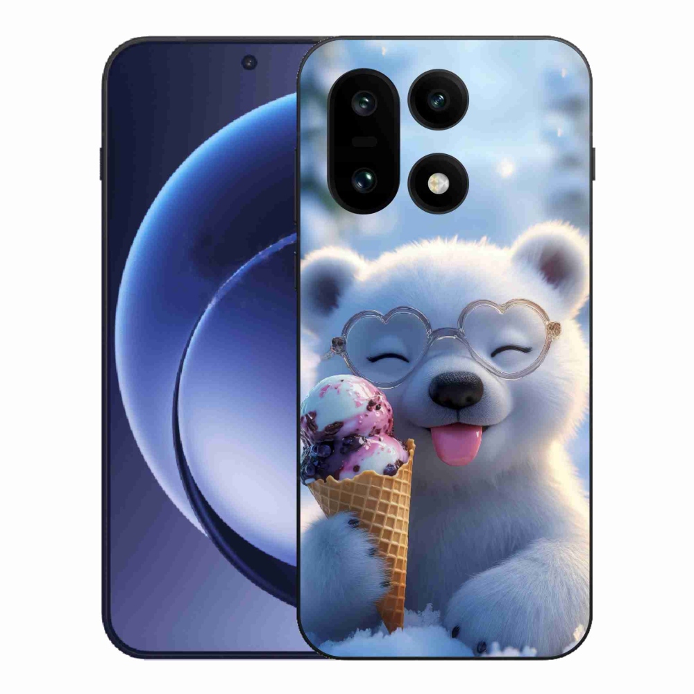 Gelový kryt mmCase na One Plus 15 - medvídek se zmrzlinou