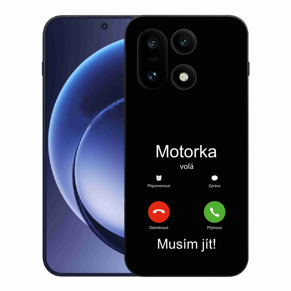 Gelový kryt mmCase na One Plus 15 - motorka volá černé pozadí