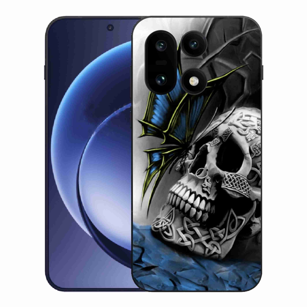 Gelový kryt mmCase na One Plus 15 - motýl a lebka