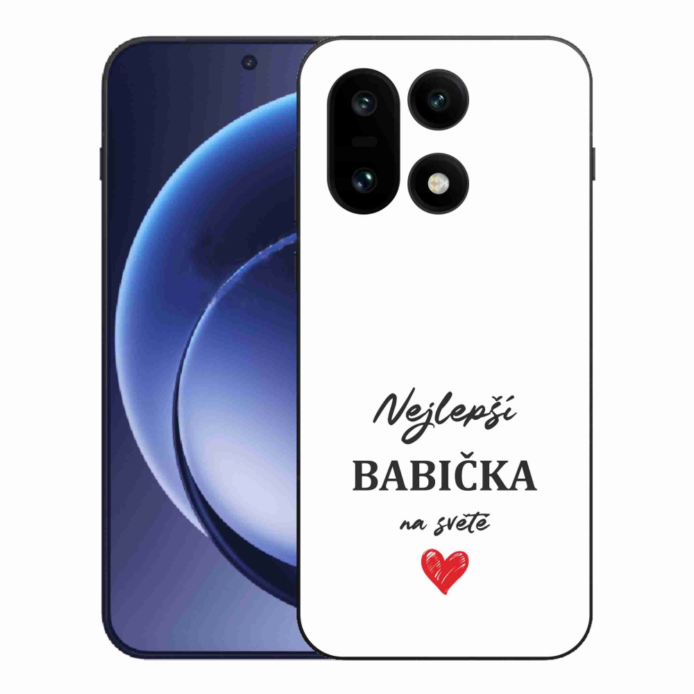 Gelový kryt mmCase na One Plus 15 - nejlepší babička 1 bílé pozadí