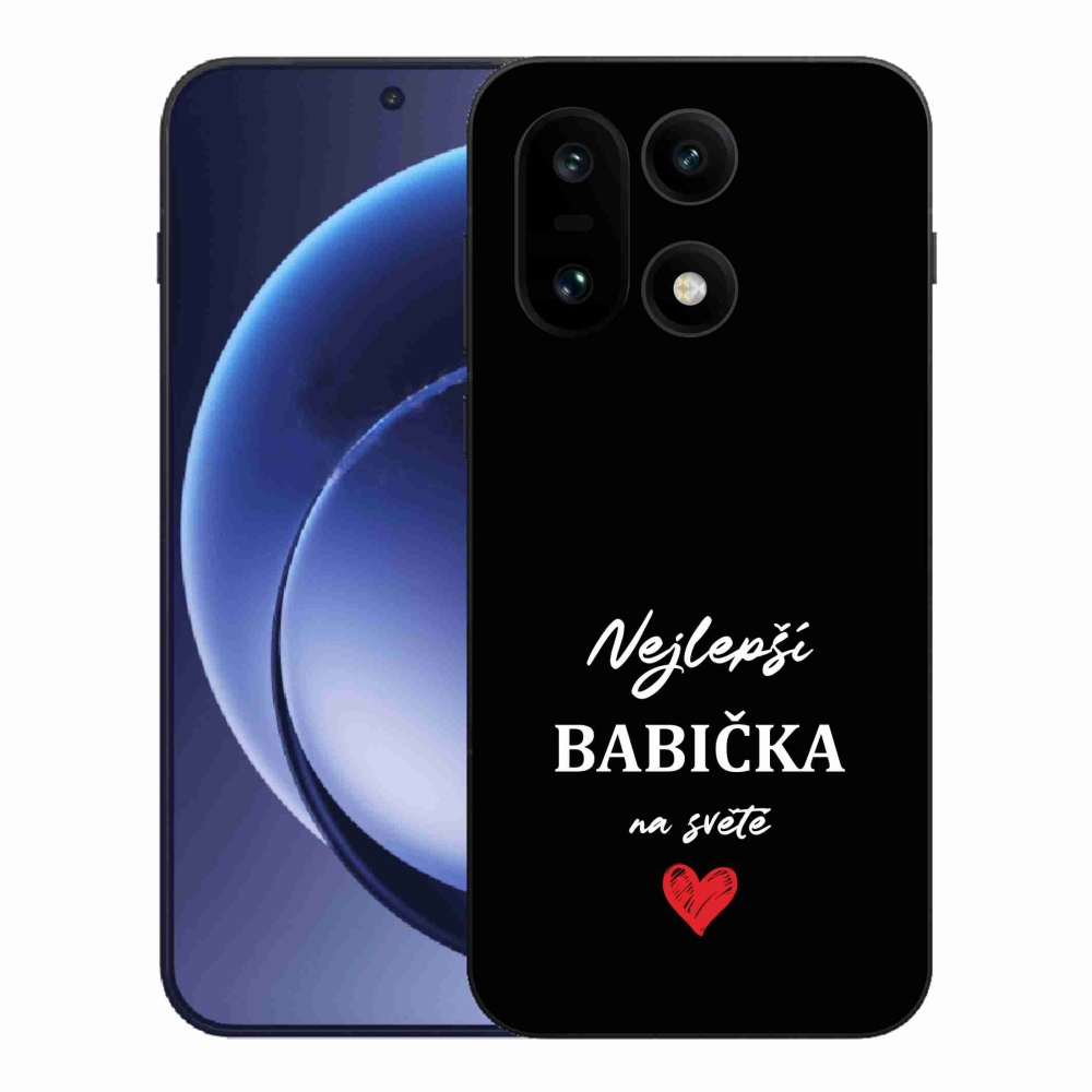 Gelový kryt mmCase na One Plus 15 - nejlepší babička 1 černé pozadí