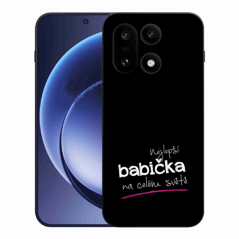 Gelový kryt mmCase na One Plus 15 - nejlepší babička 4 černé pozadí