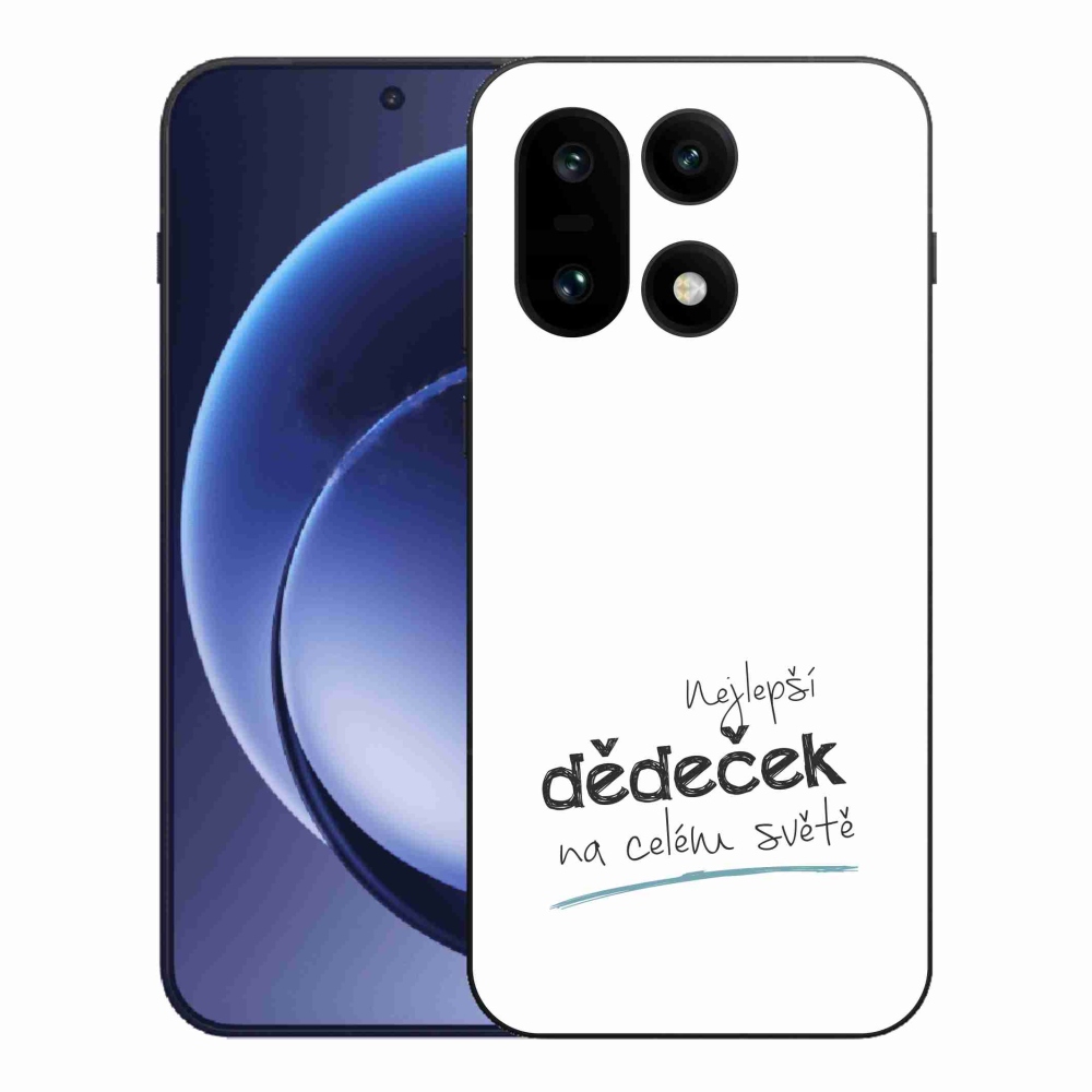 Gelový kryt mmCase na One Plus 15 - nejlepší dědeček 3 bílé pozadí