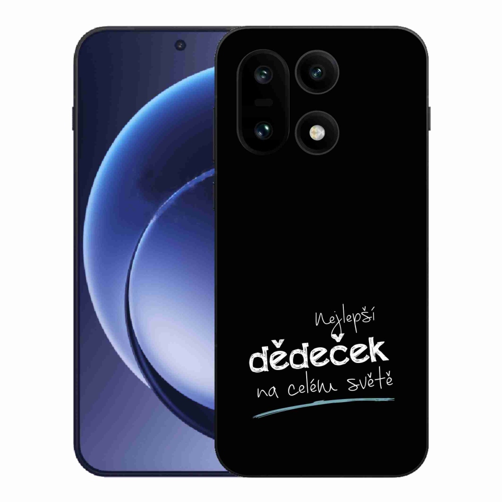 Gelový kryt mmCase na One Plus 15 - nejlepší dědeček 3 černé pozadí