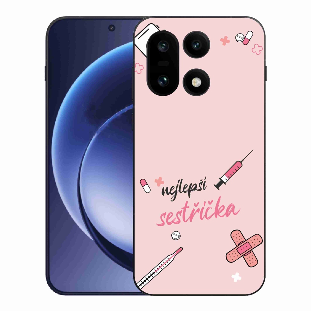 Gelový kryt mmCase na One Plus 15 - nejlepší sestřička růžové pozadí