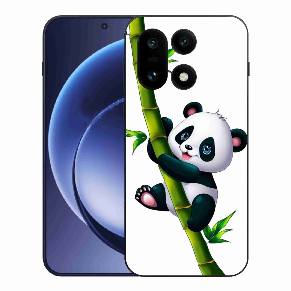 Gelový kryt mmCase na One Plus 15 - panda na bambusu