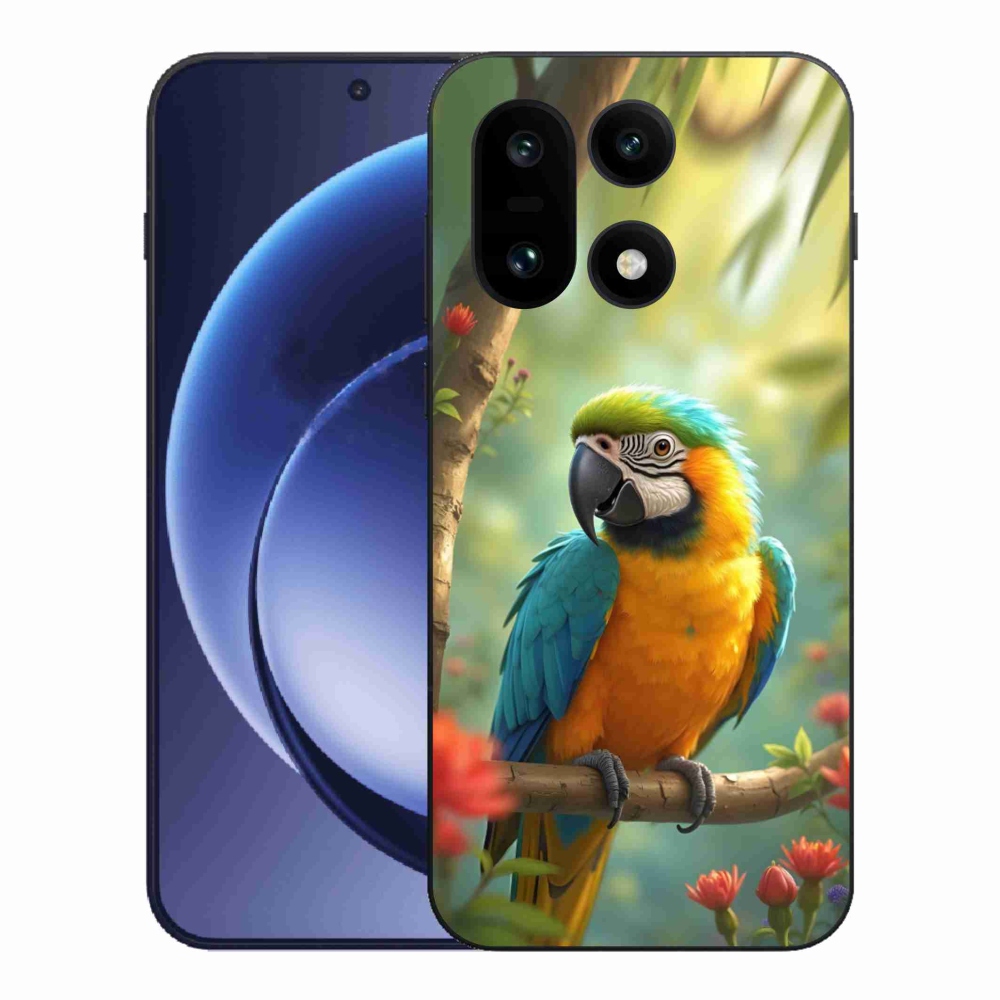 Gelový kryt mmCase na One Plus 15 - papoušek ara modrožlutá