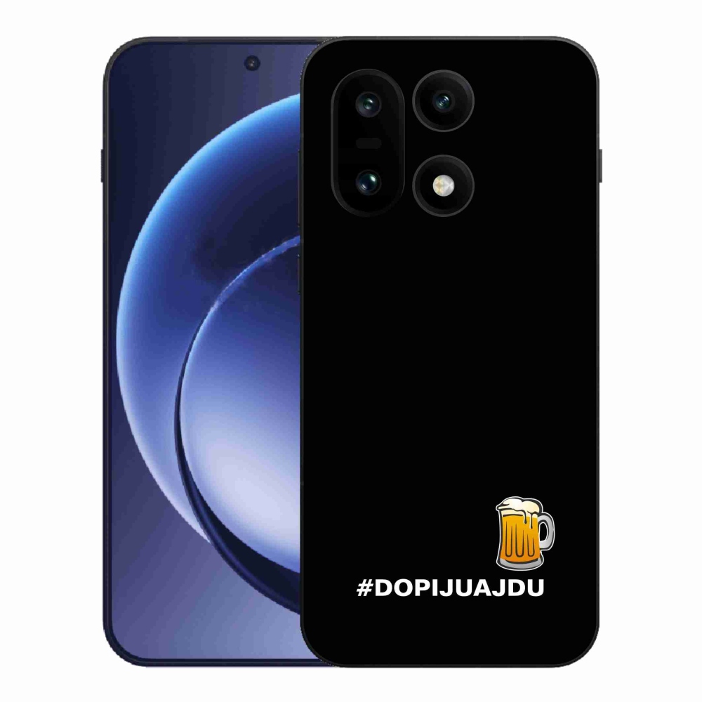 Gelový kryt mmCase na One Plus 15 - pivní motiv 1 černé pozadí