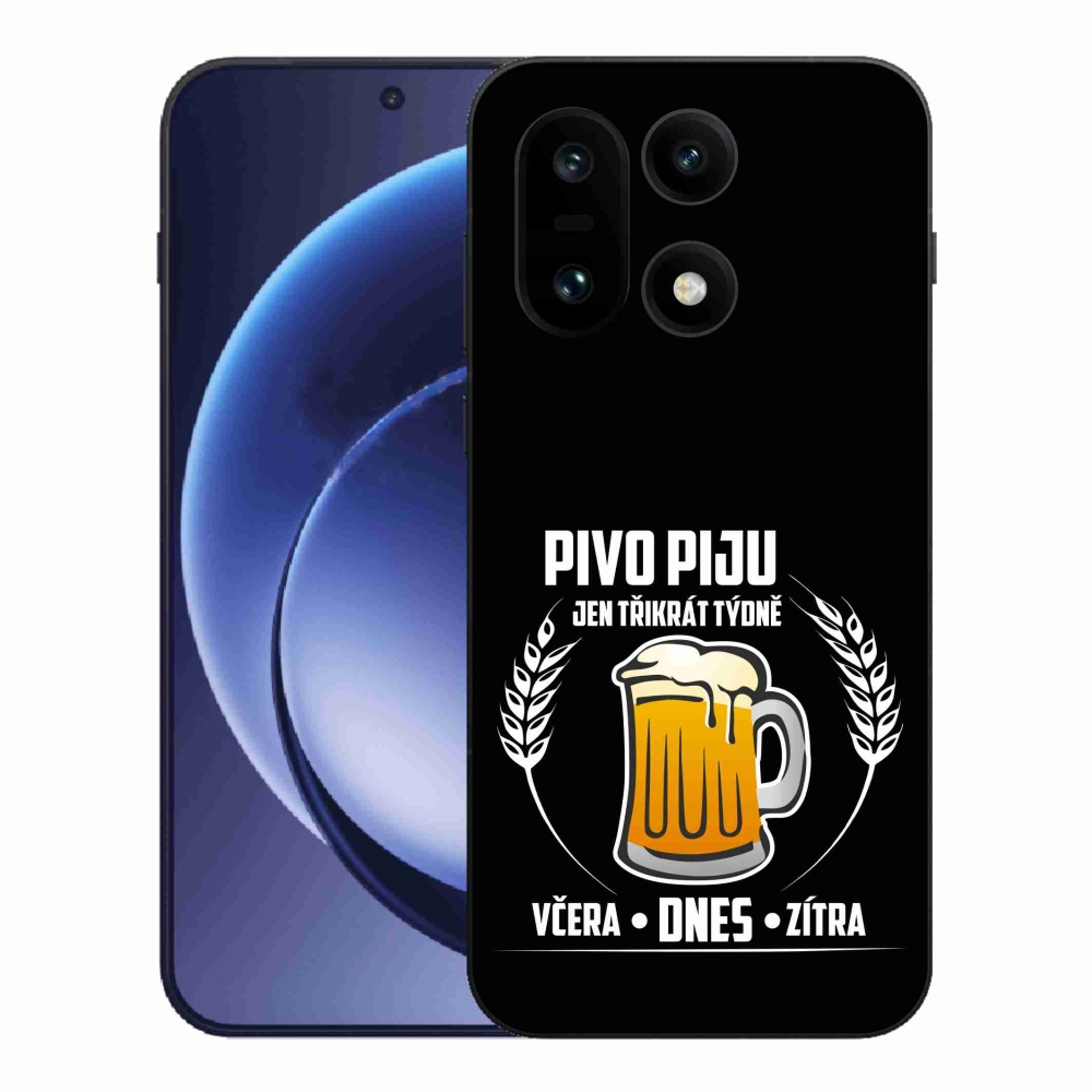 Gelový kryt mmCase na One Plus 15 - pivní motiv černé pozadí