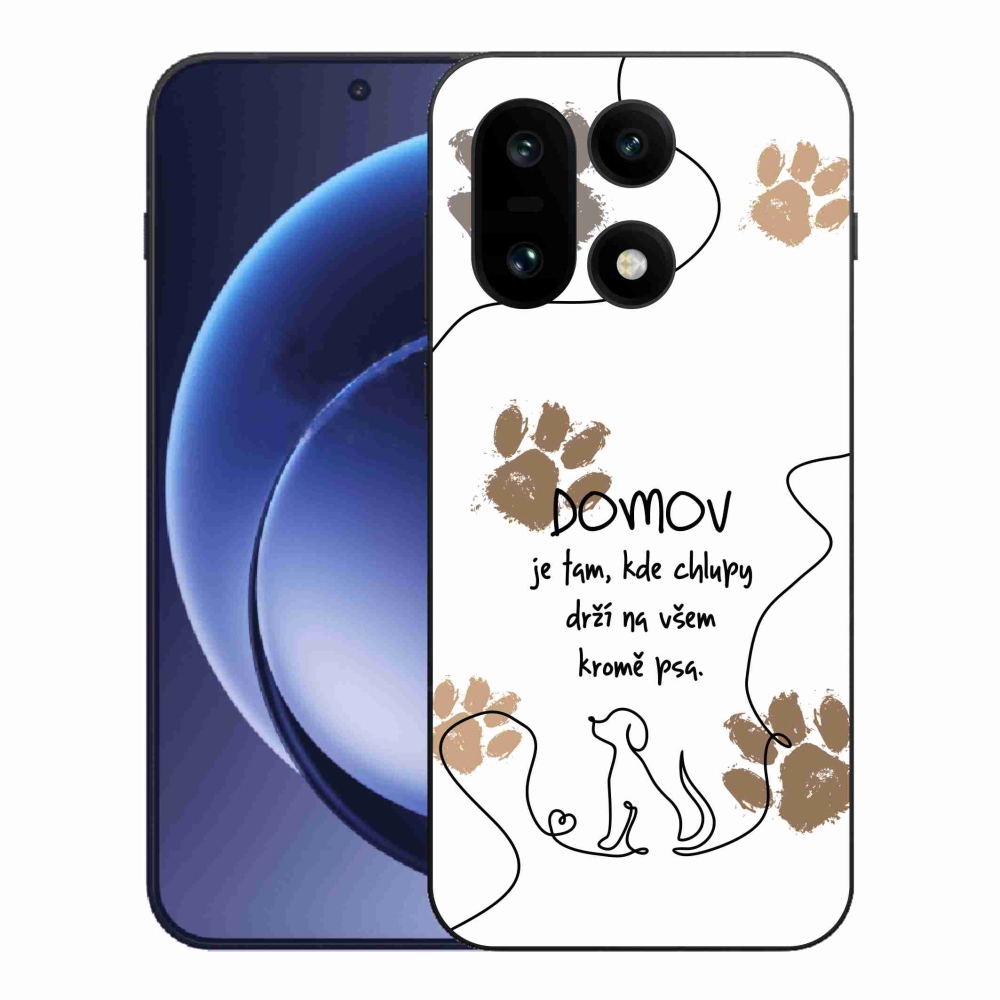 Gelový kryt mmCase na One Plus 15 - psí motiv bílé pozadí