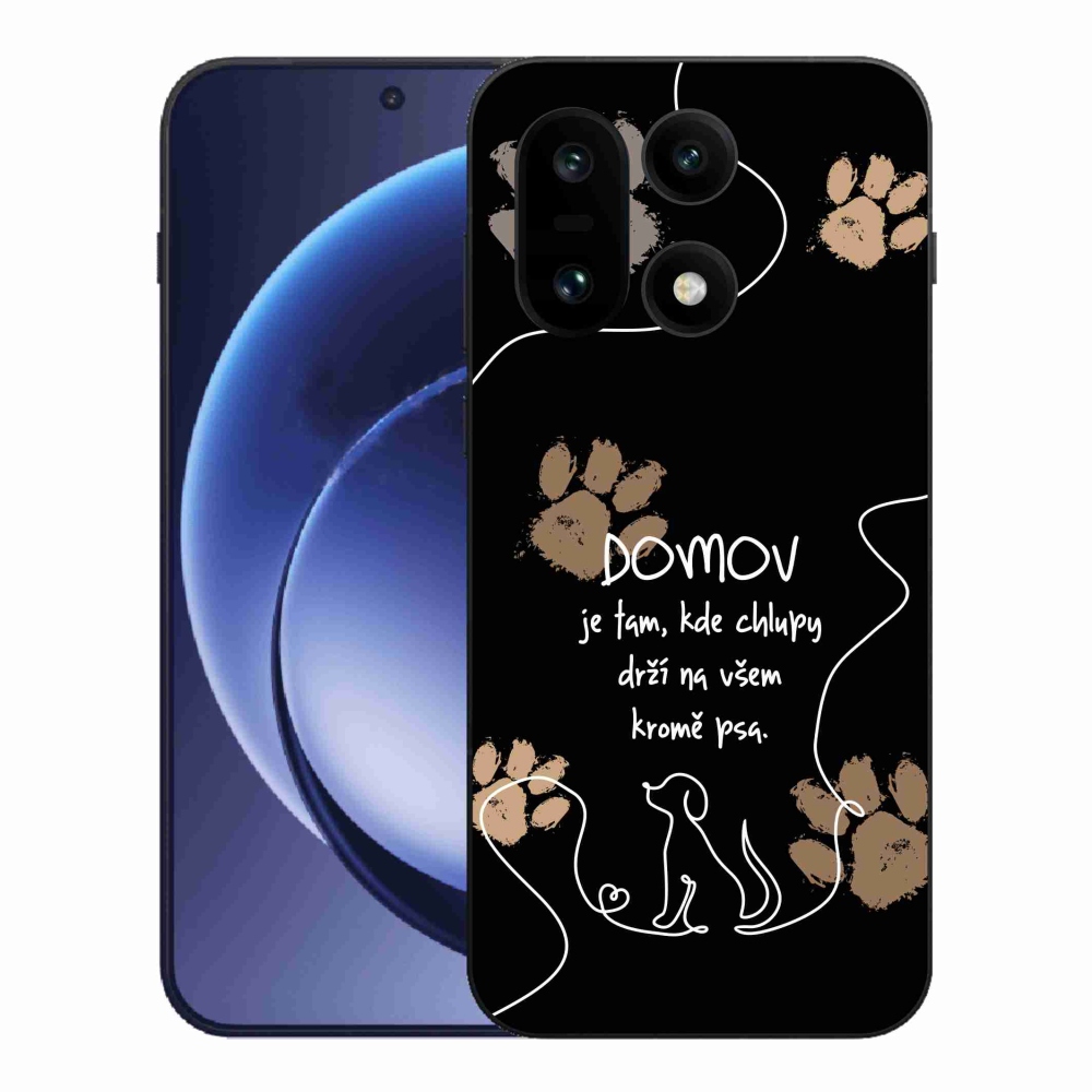 Gelový kryt mmCase na One Plus 15 - psí motiv černé pozadí