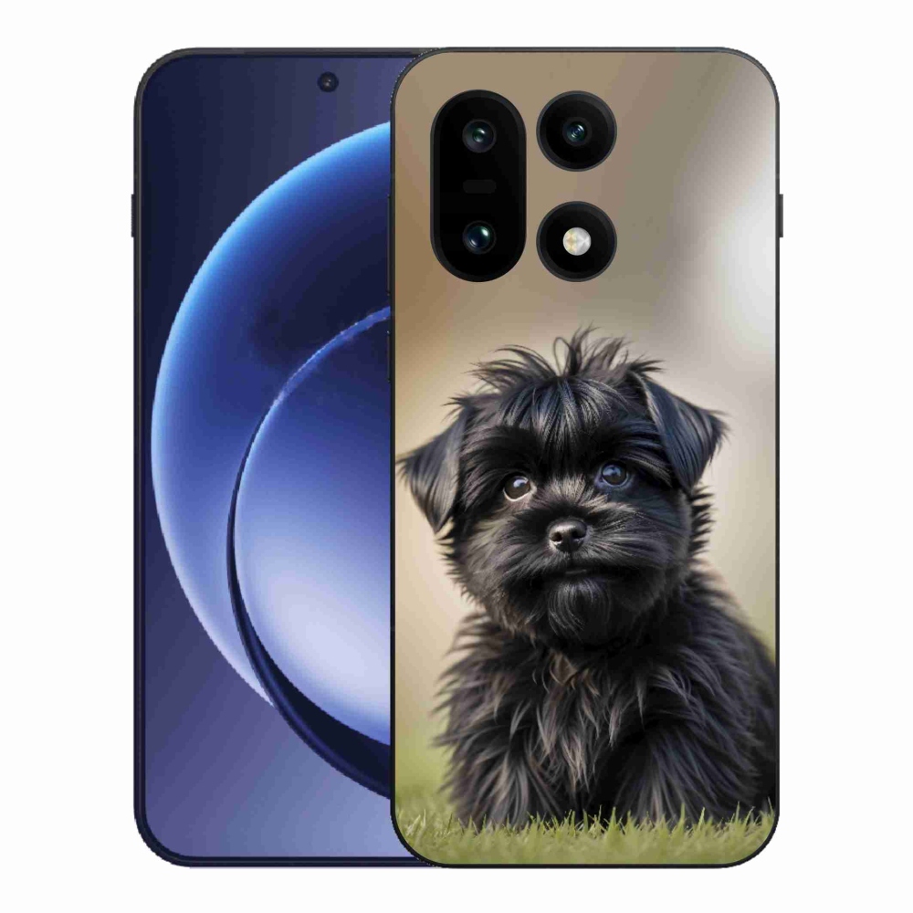 Gelový kryt mmCase na One Plus 15 - roztomilý černý pejsek