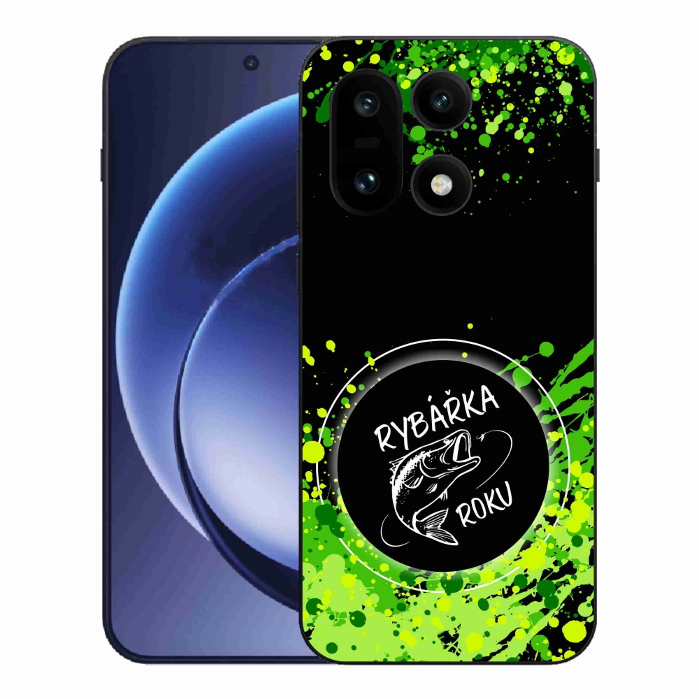 Gelový kryt mmCase na One Plus 15 - rybářka roku černé pozadí