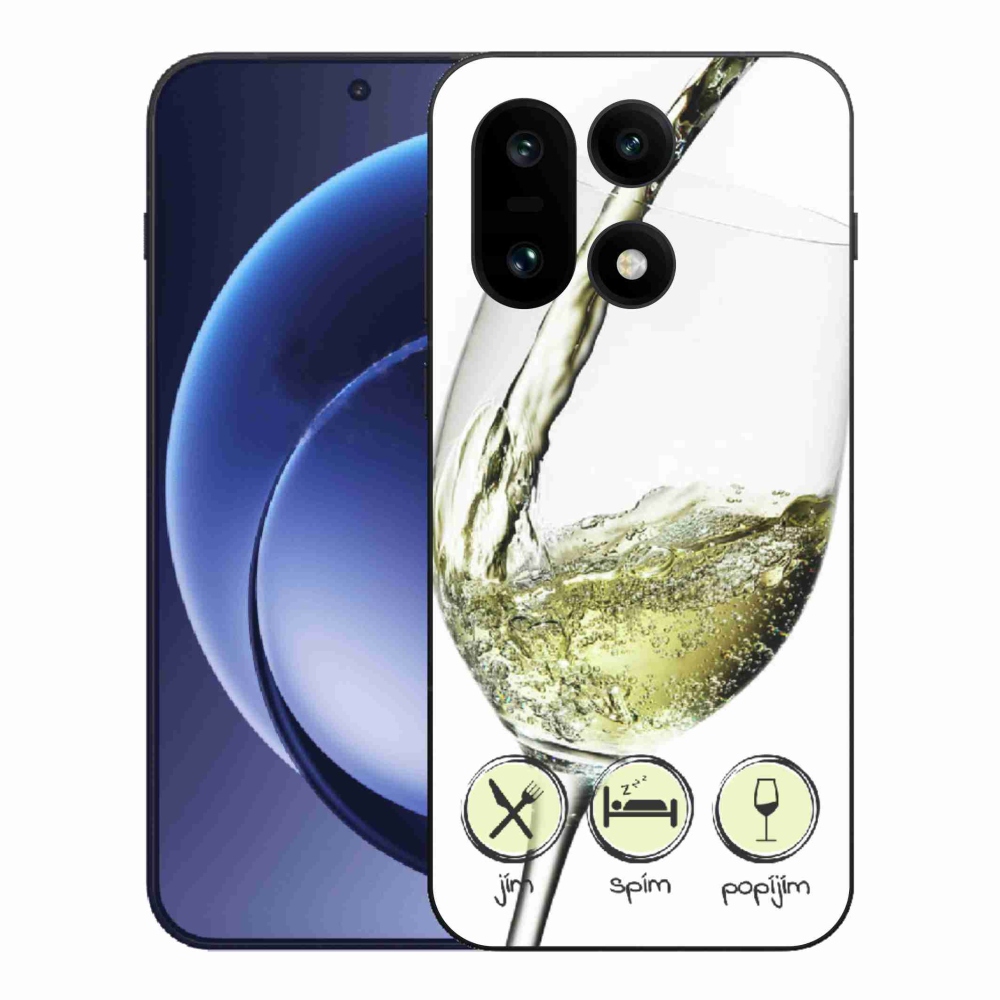 Gelový kryt mmCase na One Plus 15 - sklenička vína bílé