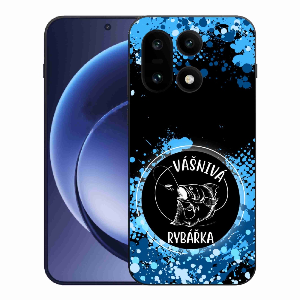 Gelový kryt mmCase na One Plus 15 - vášnivá rybářka černé pozadí