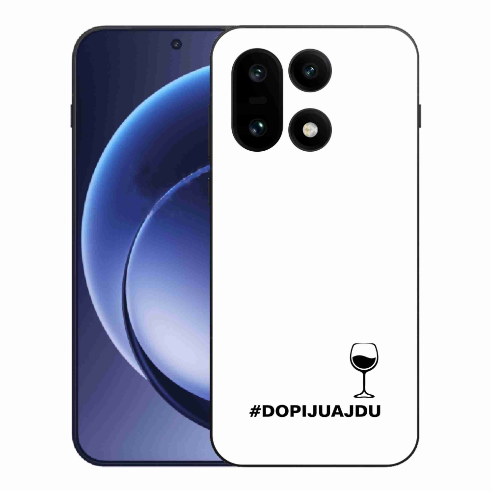 Gelový kryt mmCase na One Plus 15 - vinný motiv bílé pozadí