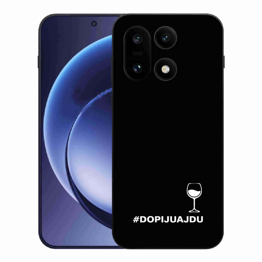 Gelový kryt mmCase na One Plus 15 - vinný motiv černé pozadí