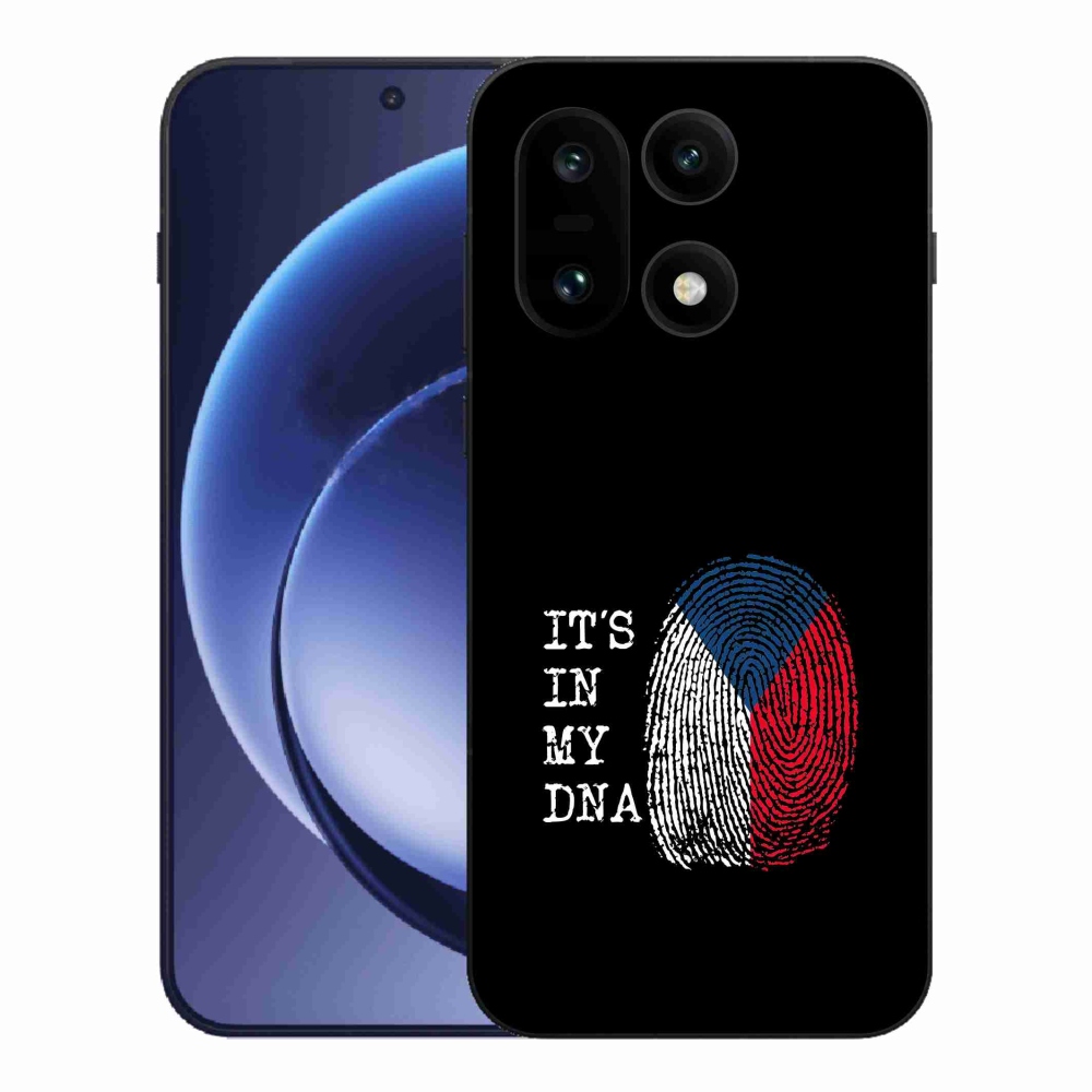 Gelový kryt mmCase na One Plus 15 - vlajka otisk prstu černé pozadí