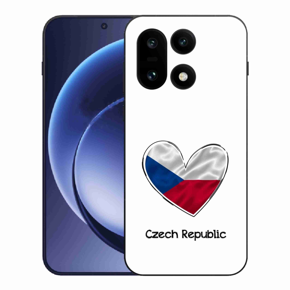 Gelový kryt mmCase na One Plus 15 - vlajka srdce bílé pozadí
