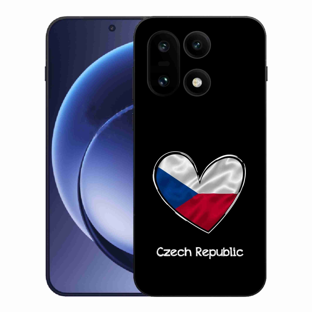 Gelový kryt mmCase na One Plus 15 - vlajka srdce černé pozadí