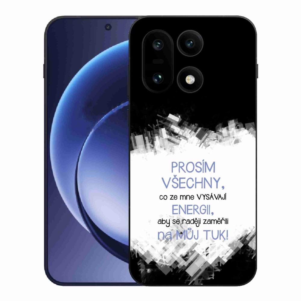 Gelový kryt mmCase na One Plus 15 - vtipný text 1 modrý