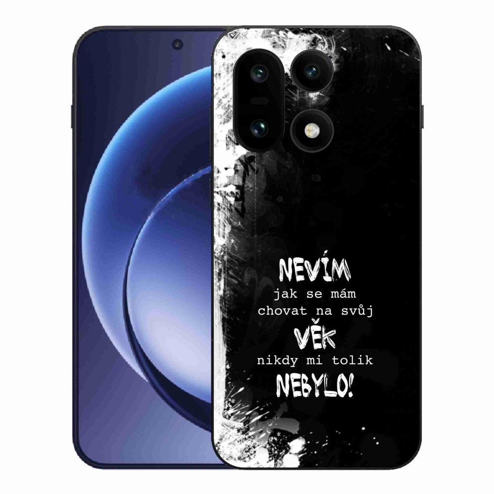 Gelový kryt mmCase na One Plus 15 - vtipný text 14 černé pozadí