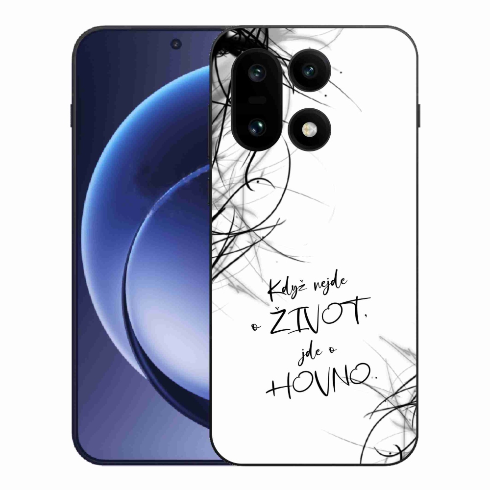 Gelový kryt mmCase na One Plus 15 - vtipný text 16 bílé pozadí
