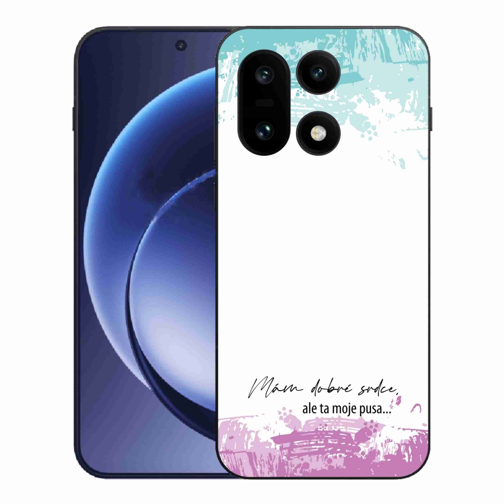 Gelový kryt mmCase na One Plus 15 - vtipný text 3 bílé pozadí