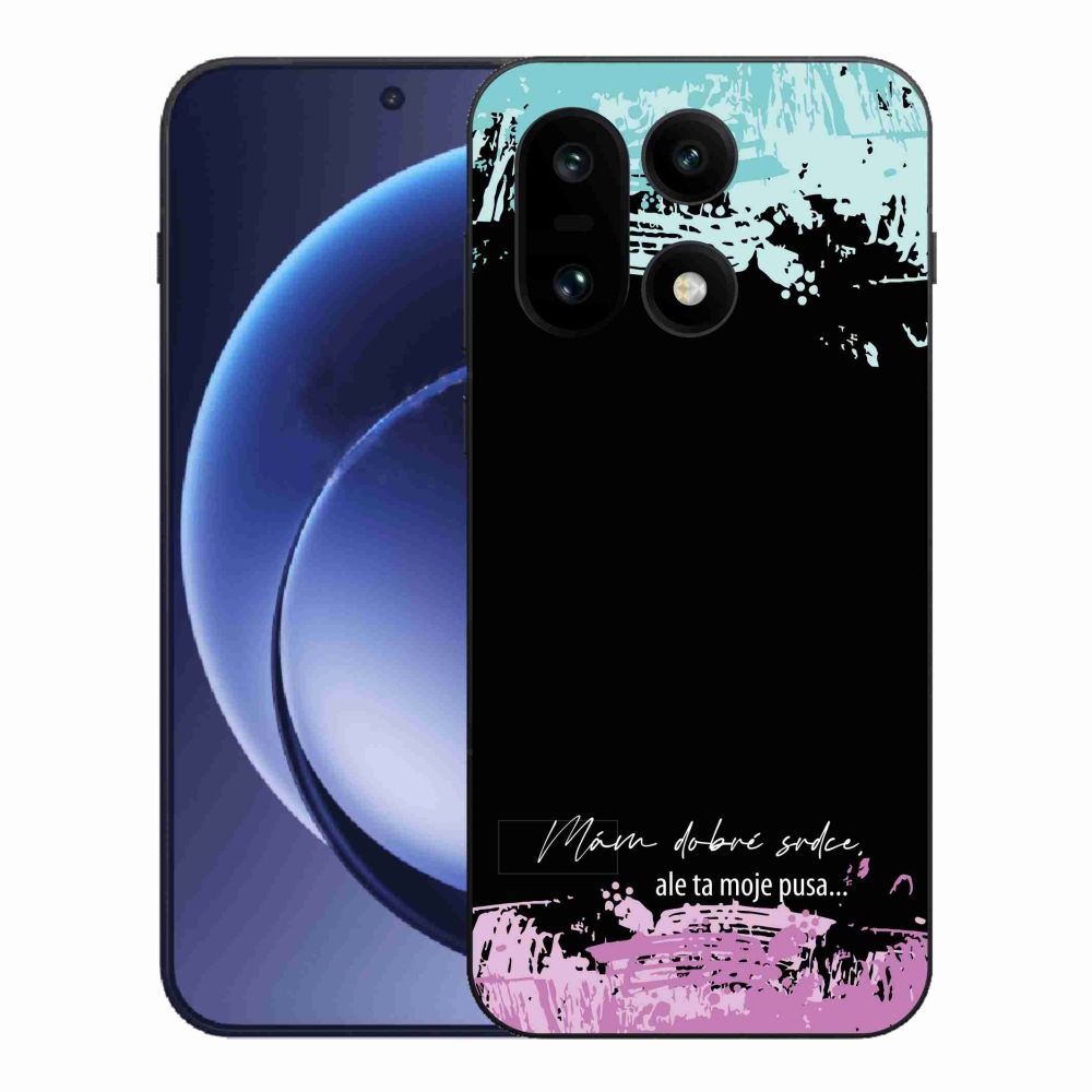 Gelový kryt mmCase na One Plus 15 - vtipný text 3 černé pozadí