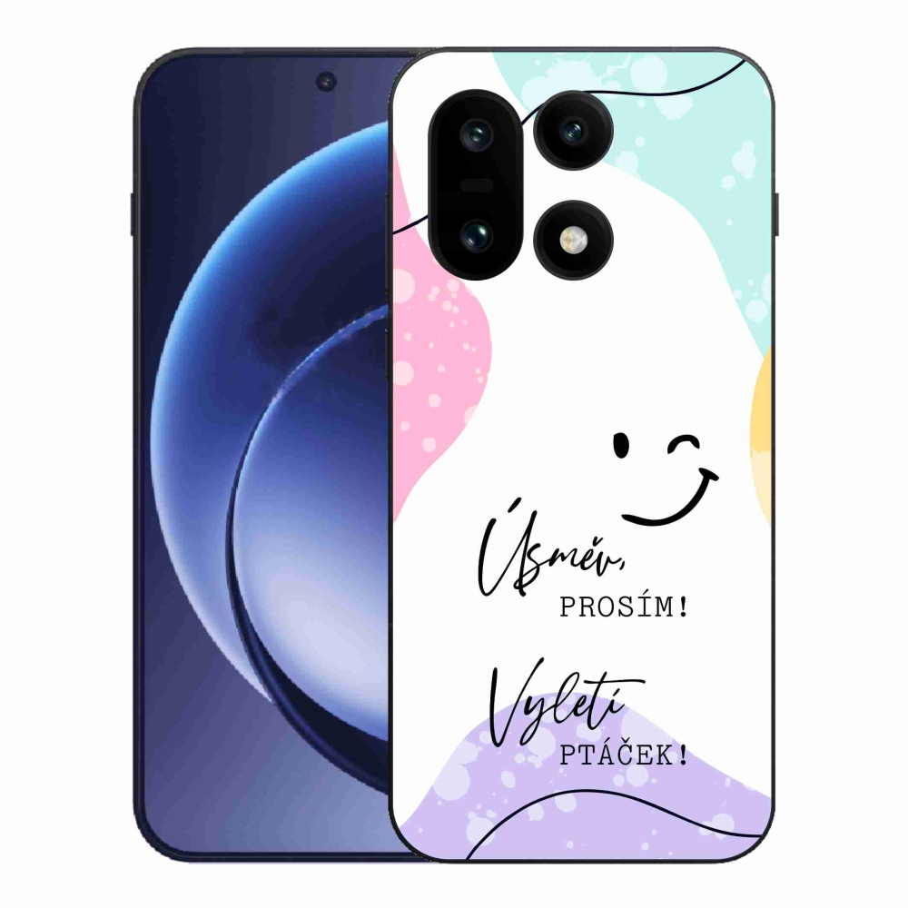 Gelový kryt mmCase na One Plus 15 - vtipný text 4 bílé pozadí