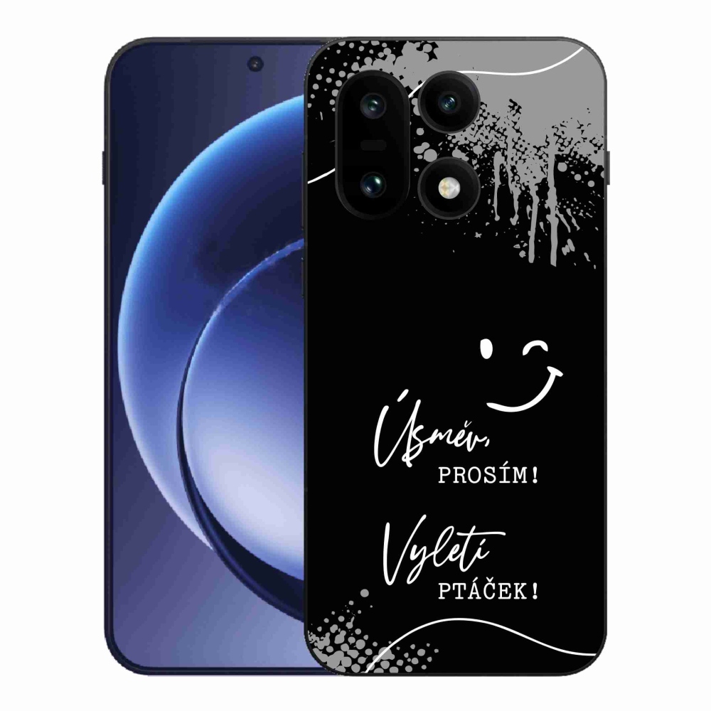 Gelový kryt mmCase na One Plus 15 - vtipný text 4 černé pozadí