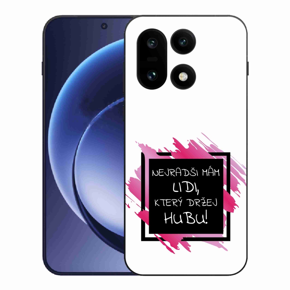 Gelový kryt mmCase na One Plus 15 - vtipný text 7 černobílé pozadí