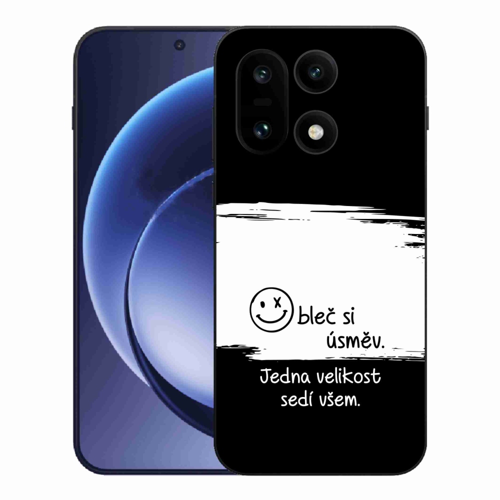Gelový kryt mmCase na One Plus 15 - vtipný text 8 bíločerné pozadí