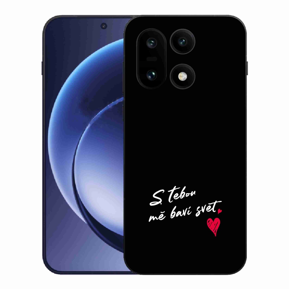 Gelový kryt mmCase na One Plus 15 - zamilovaný text 1 černé pozadí