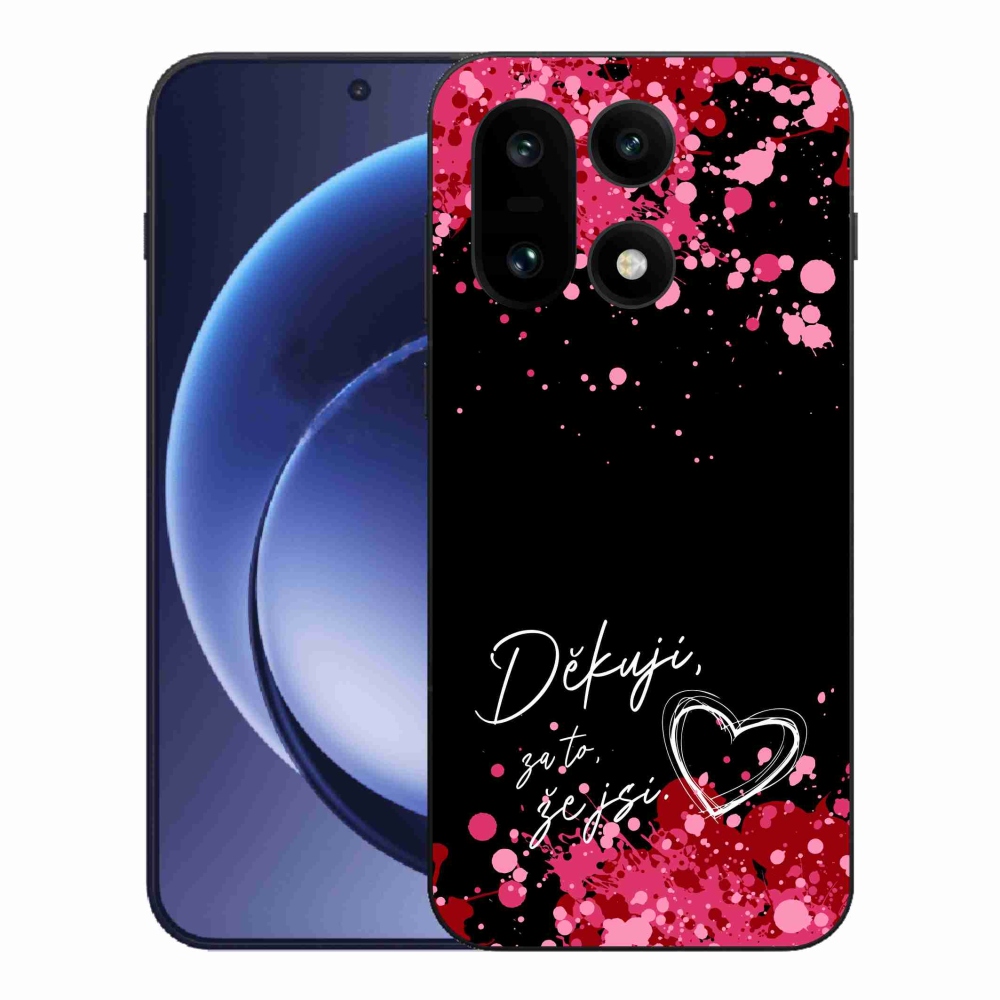 Gelový kryt mmCase na One Plus 15 - zamilovaný text 2 černé pozadí