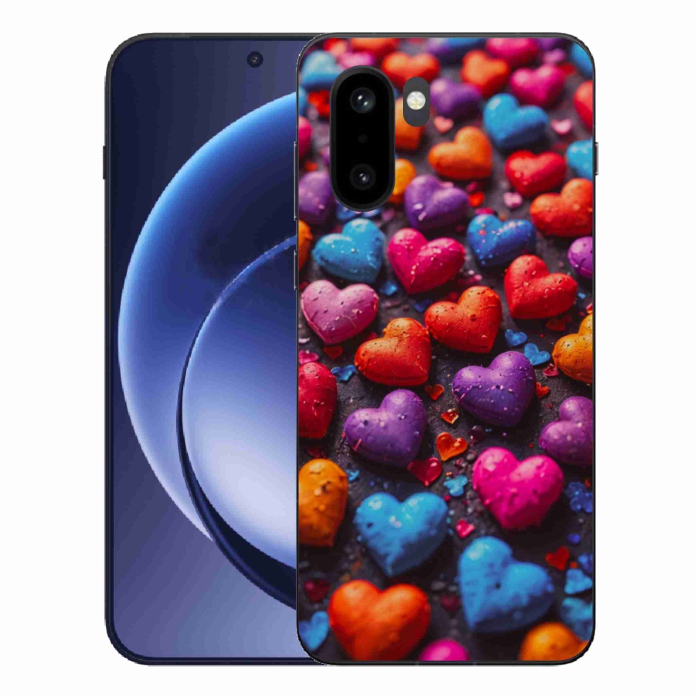 Gelový kryt mmCase na One Plus 15R - barevná srdce