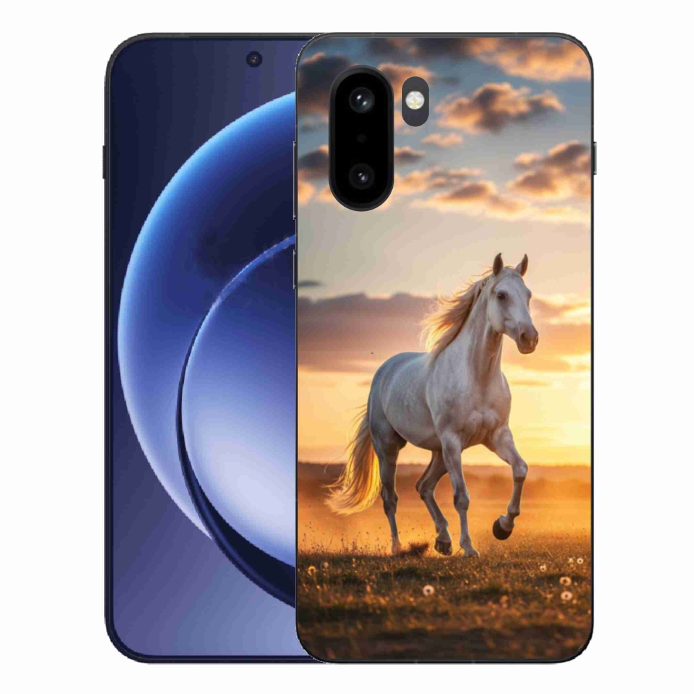 Gelový kryt mmCase na One Plus 15R - běžící bílý kůň 2