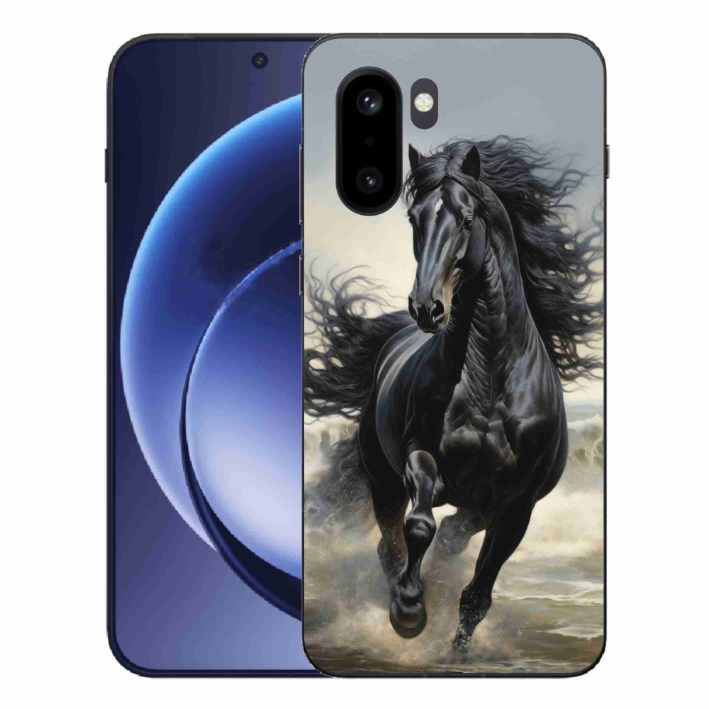 Gelový kryt mmCase na One Plus 15R - běžící černý kůň