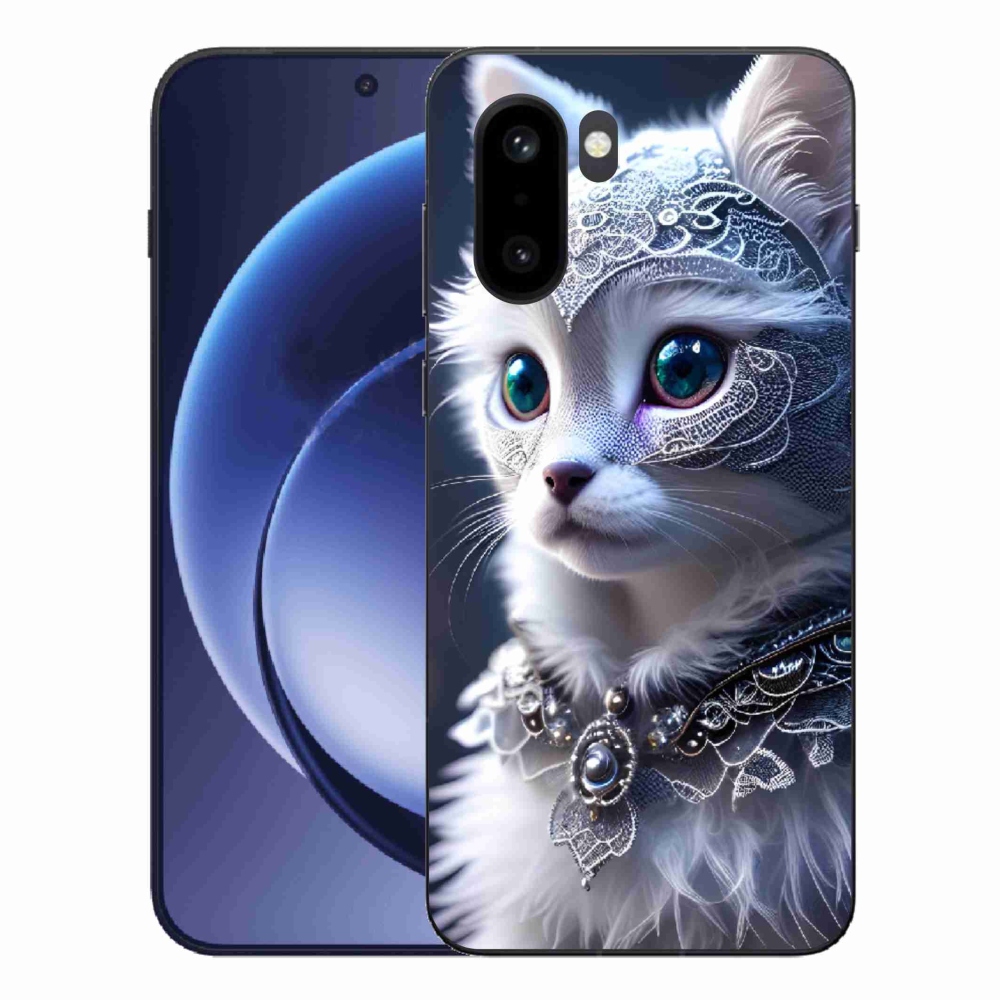 Gelový kryt mmCase na One Plus 15R - bílá kočka