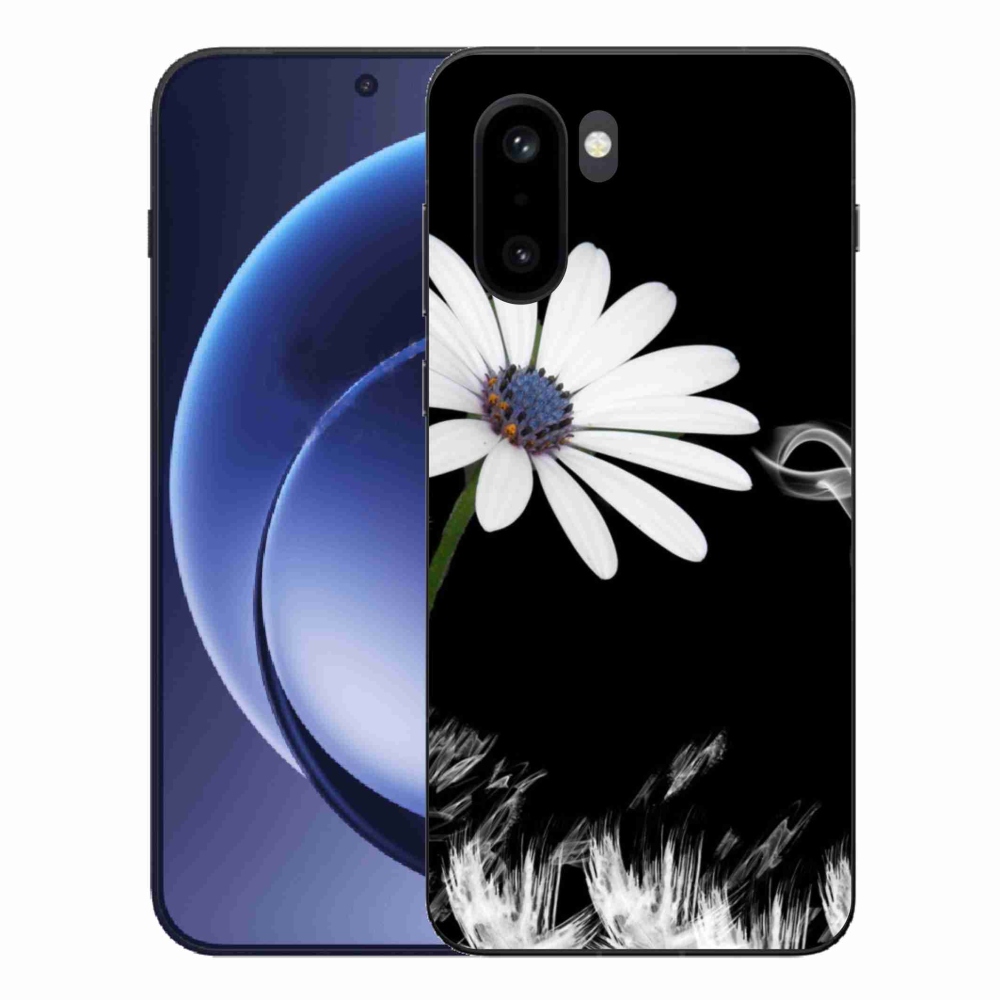 Gelový kryt mmCase na One Plus 15R - bílá květina