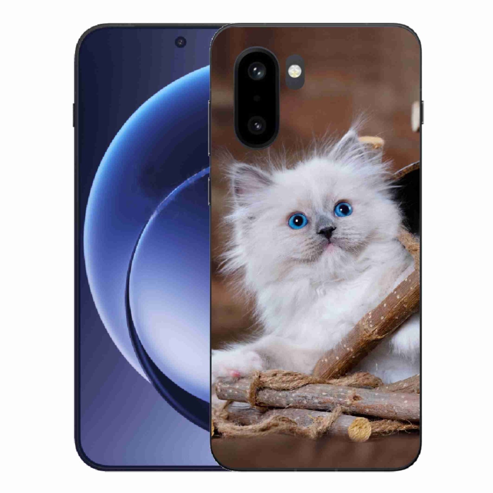 Gelový kryt mmCase na One Plus 15R - bílé kotě