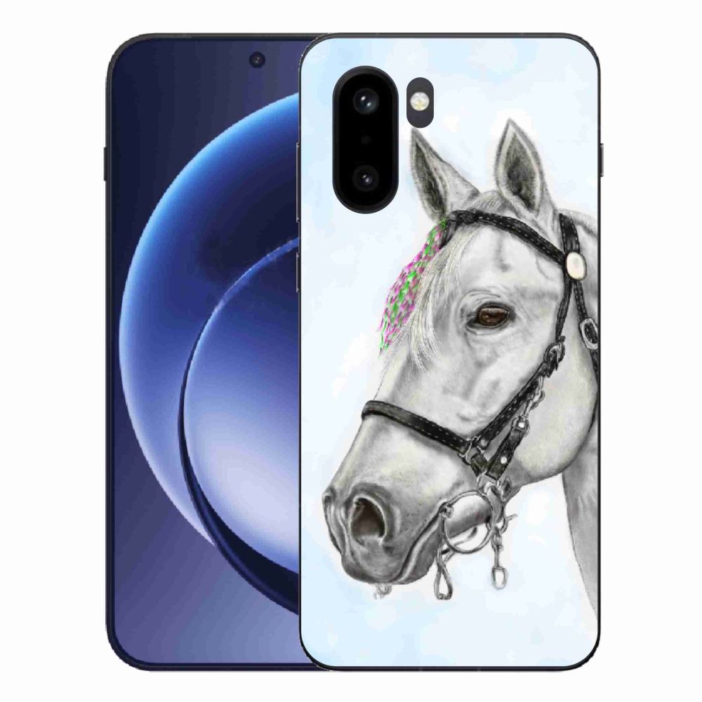 Gelový kryt mmCase na One Plus 15R - bílý kůň 1