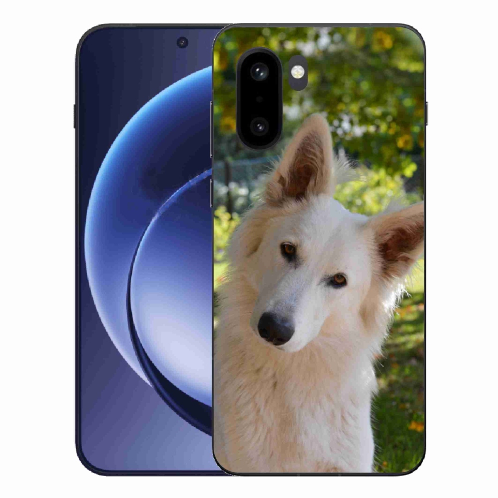 Gelový kryt mmCase na One Plus 15R - bílý švýcarský ovčák 1