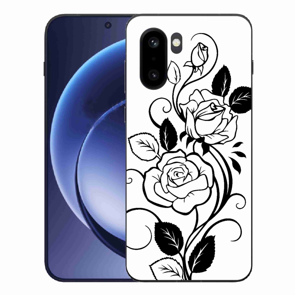 Gelový kryt mmCase na One Plus 15R - černobílá růže