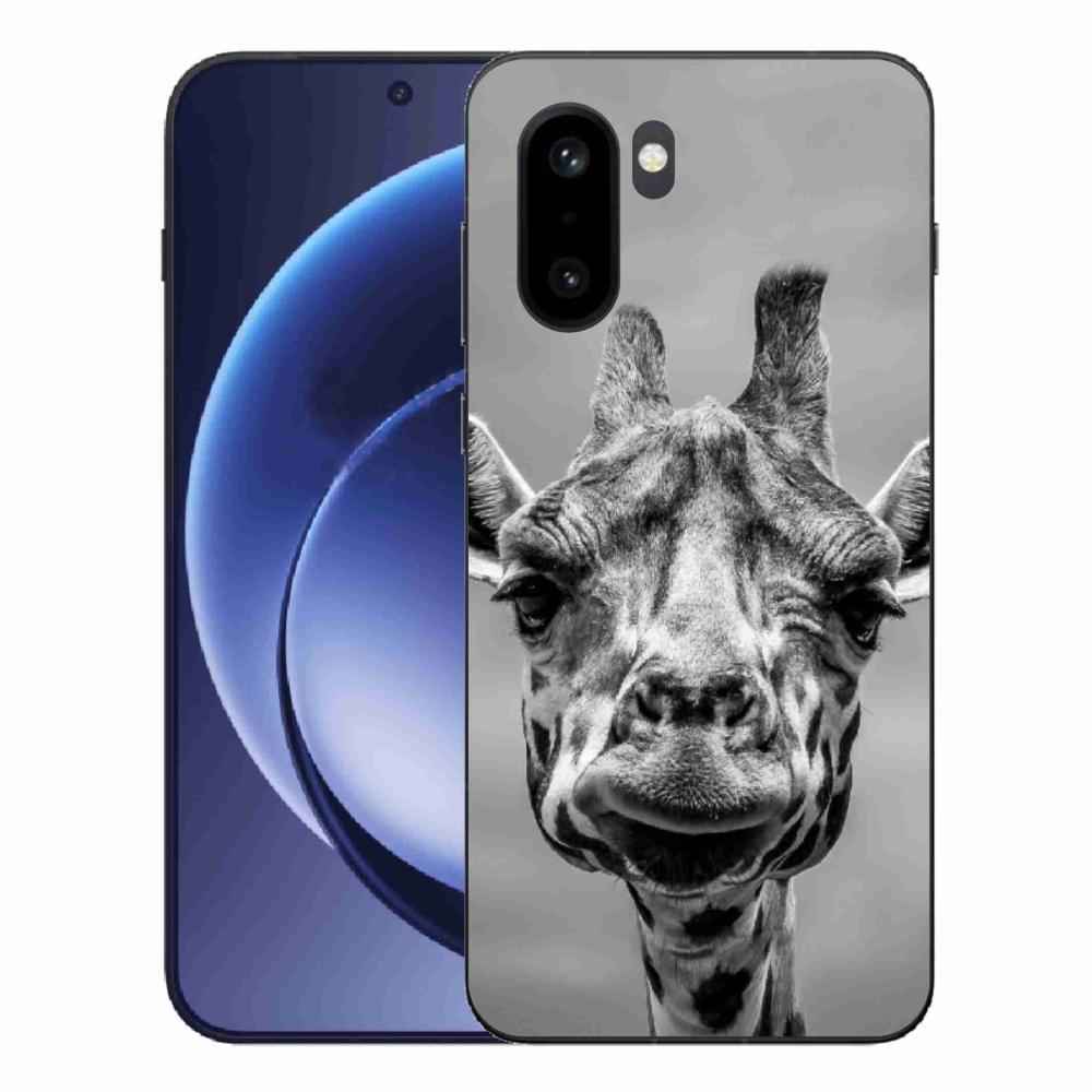 Gelový kryt mmCase na One Plus 15R - černobílá žirafa
