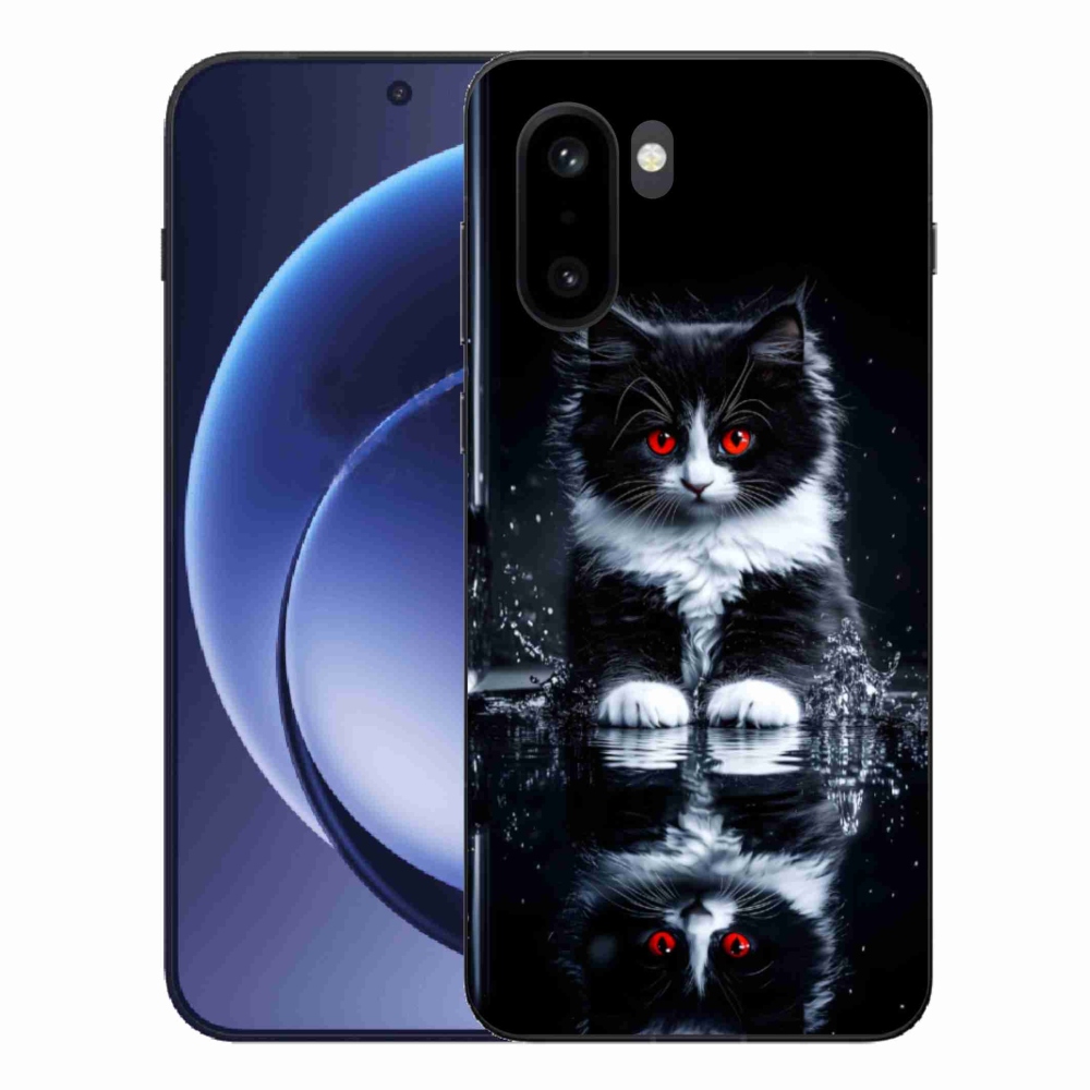 Gelový kryt mmCase na One Plus 15R - černobílé kotě