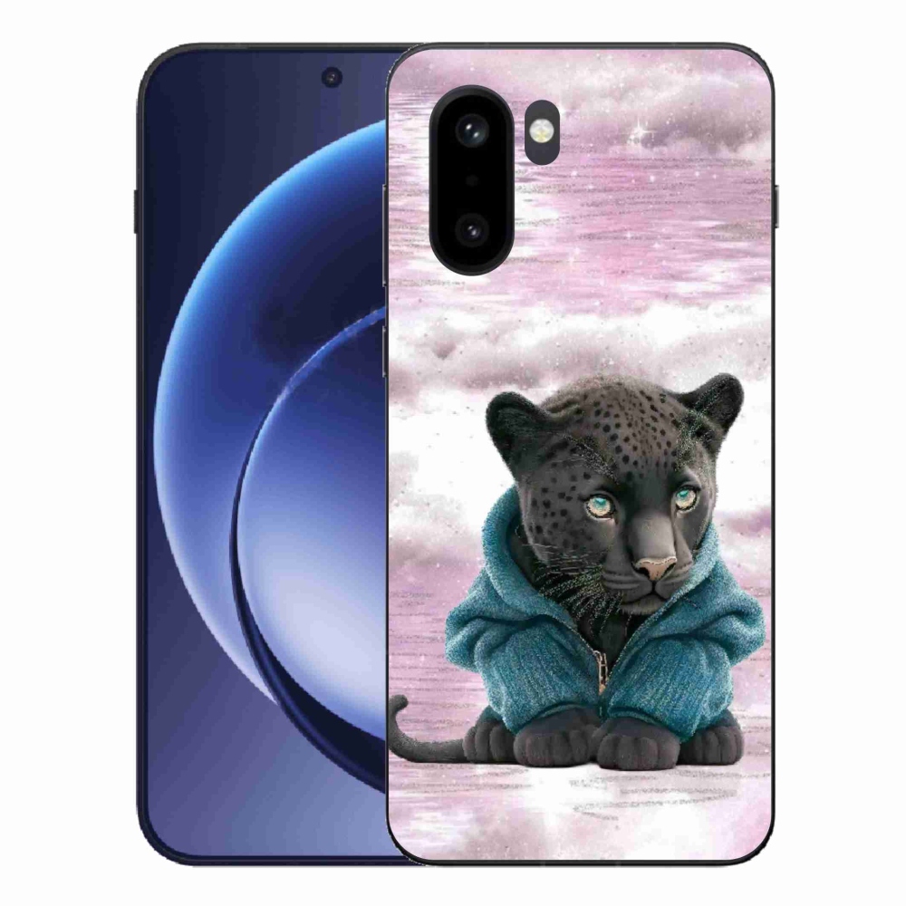 Gelový kryt mmCase na One Plus 15R - černý panter ve svetru